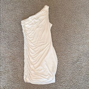 A New Day Cream One-Shoulder Bodycon Dress